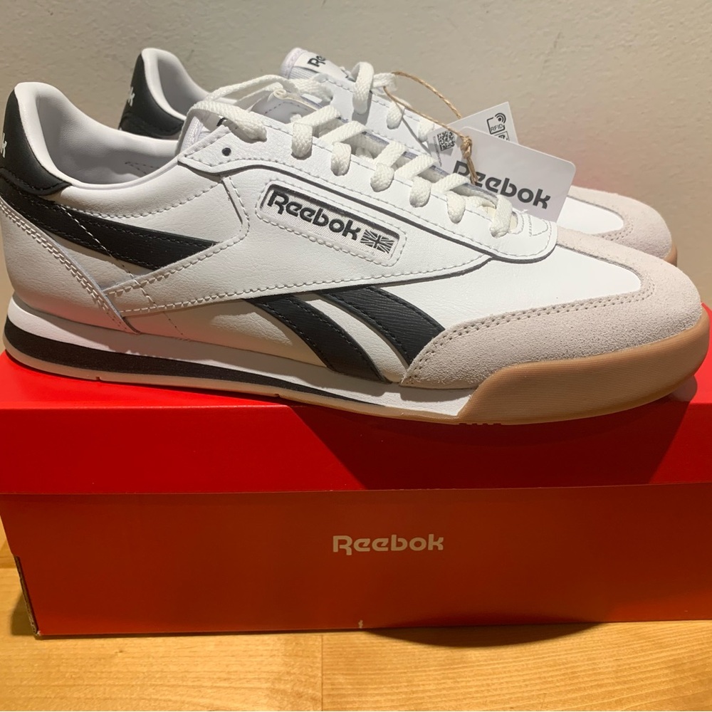 Reebok White and Black Athletic Shoes